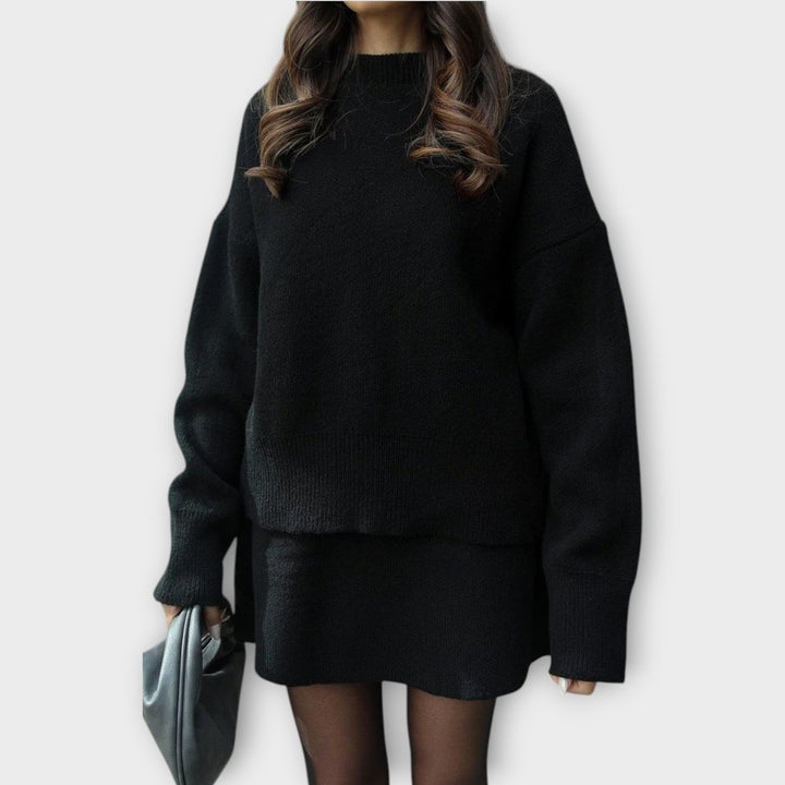 Knitted Skirt Two Piece Set