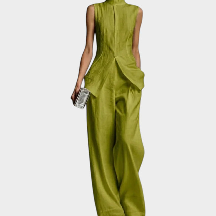 Structured High-Neck Tailored Set