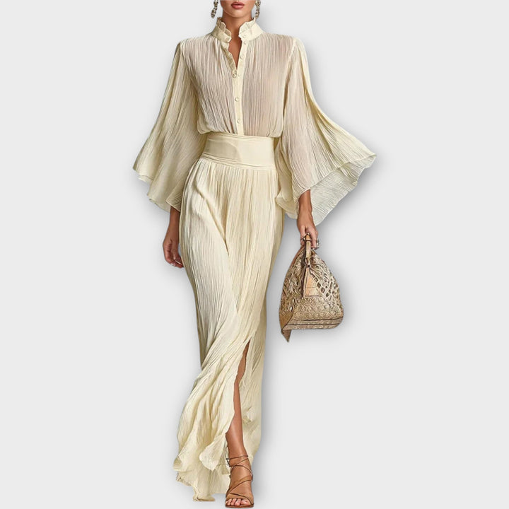 Luxury Pleated Two-Piece Set