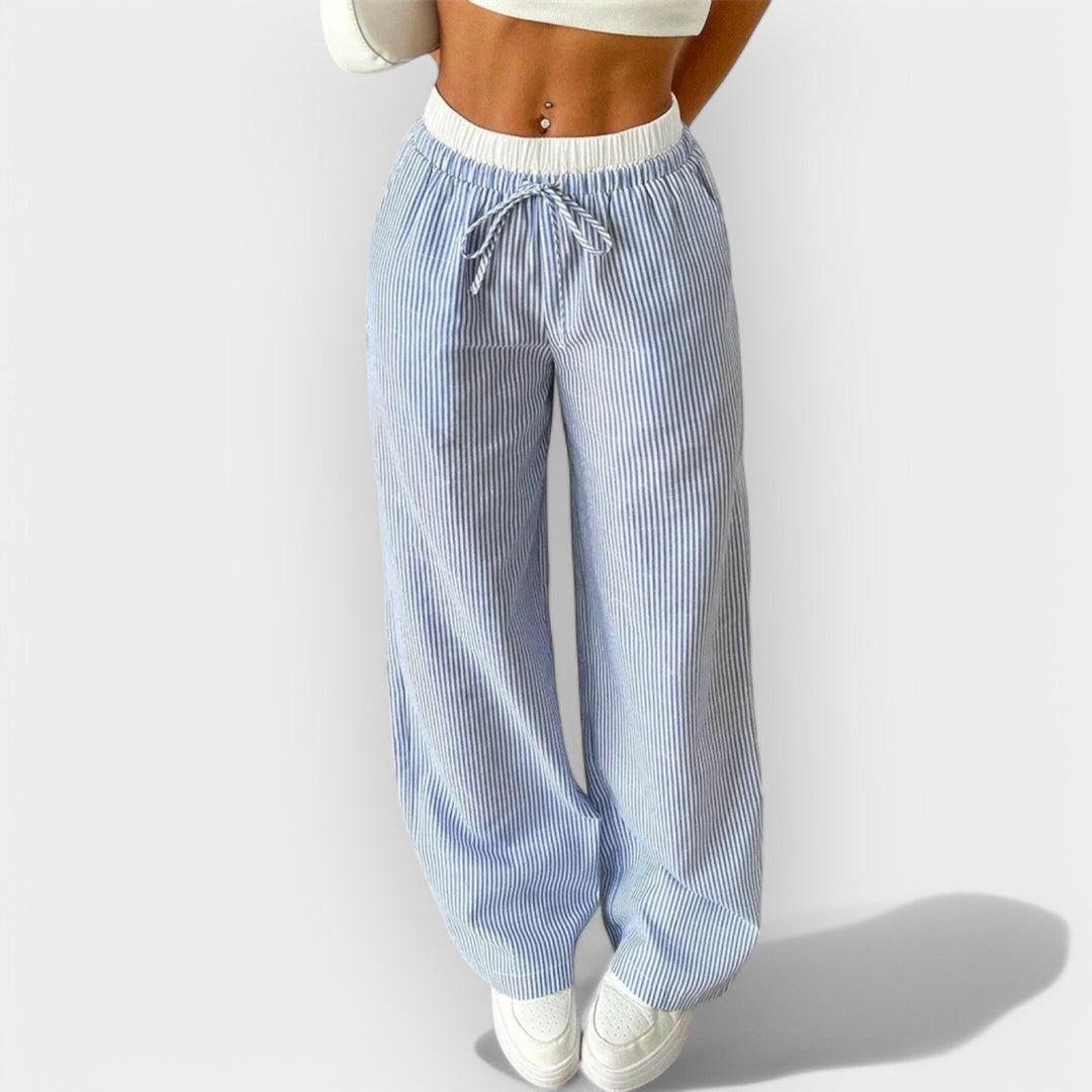 Striped Wide Trousers