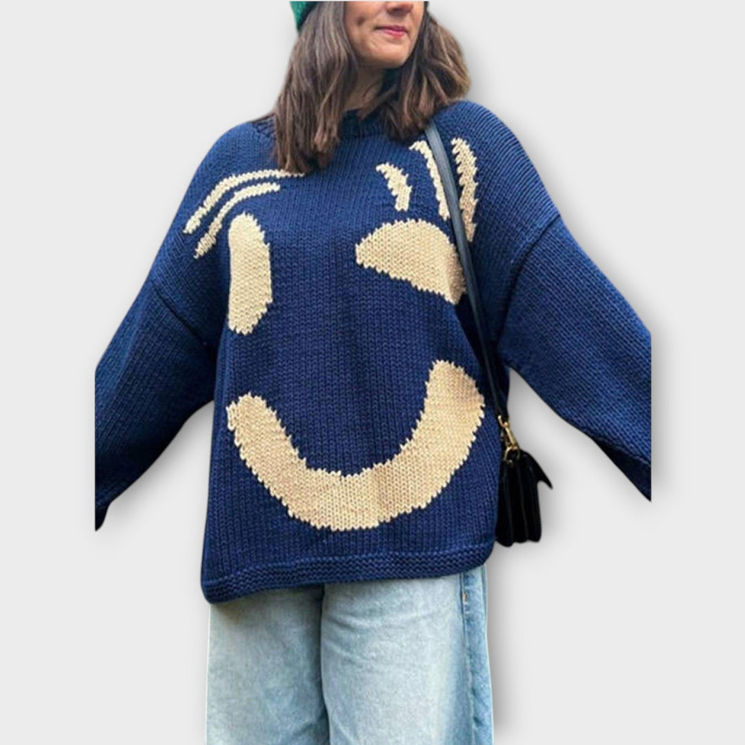 Handmade Abstract Art Knit Sweater