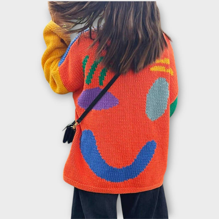 Handmade Abstract Art Knit Sweater