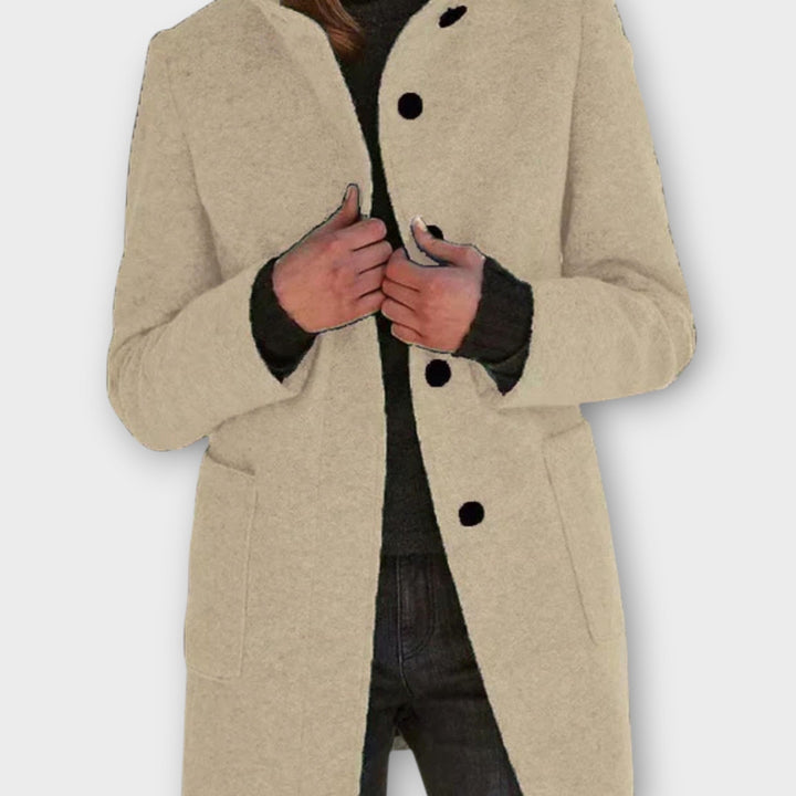 Timeless Button-Front Mid-Length Coat