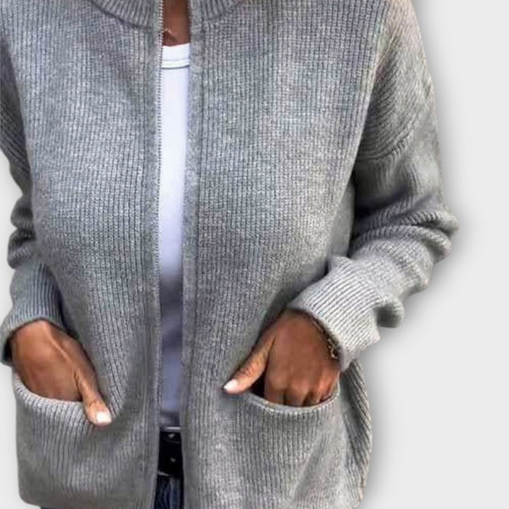 Cozy Ease Open-Front Knit Cardigan