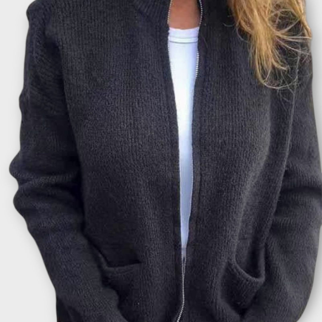 Cozy Ease Open-Front Knit Cardigan