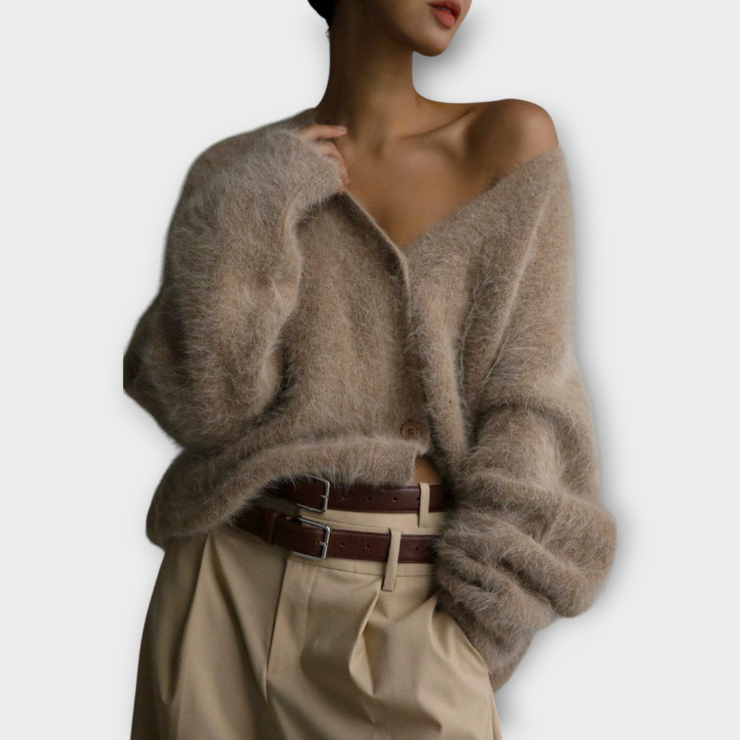 Cozy Luxe Off-Shoulder Cardigan