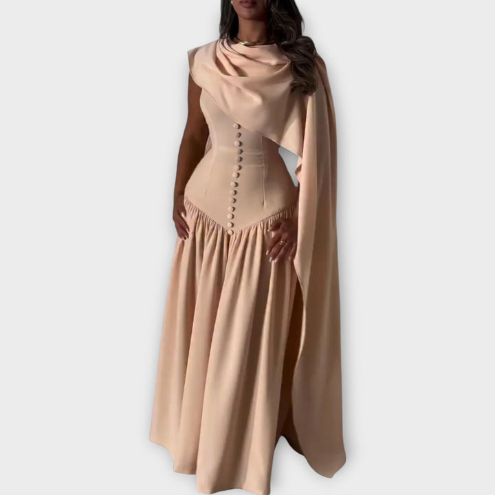 Draped Goddess Maxi Dress