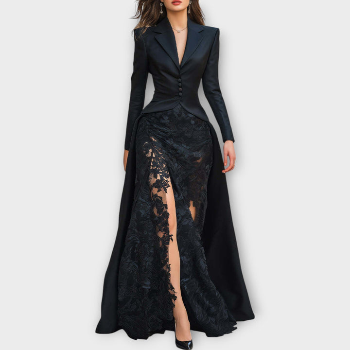 Luxe Satin Lace Gown