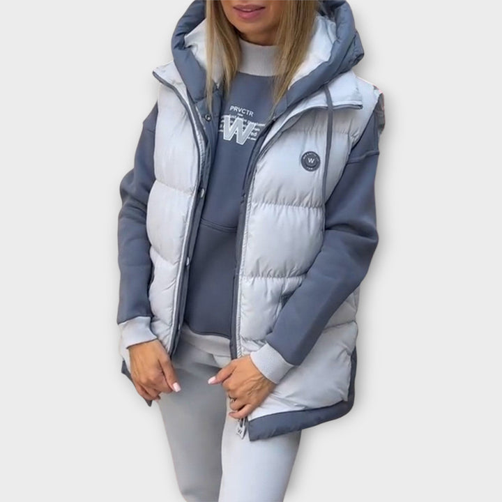 Cozy 3-Piece Winter Set – Turtleneck, Gilet & Trousers