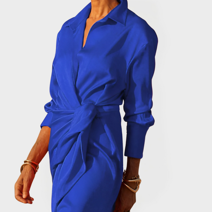 Long Dress for Formal Occasions with Bow