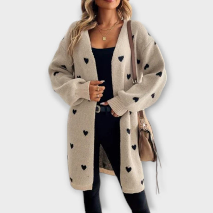 Julia - Cardigan with Heart Design
