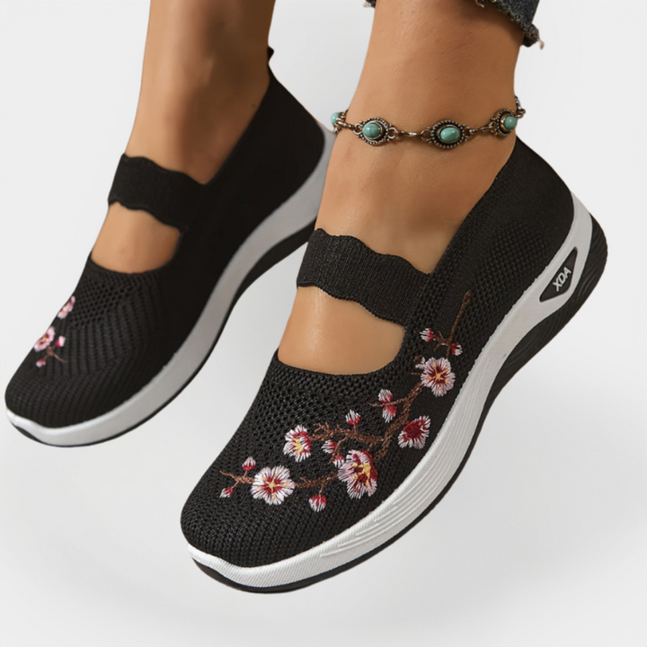 Orthopaedic Shoes with Floral Embroidery