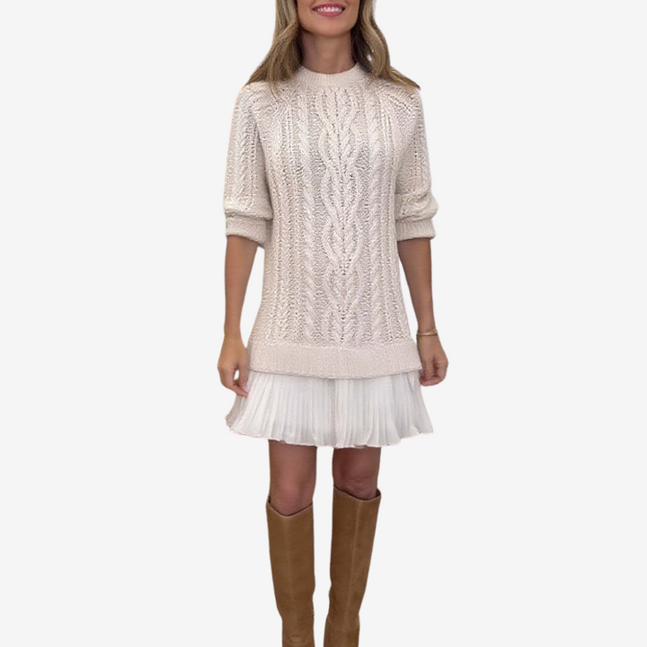 Cable-Knit Sweater Dress