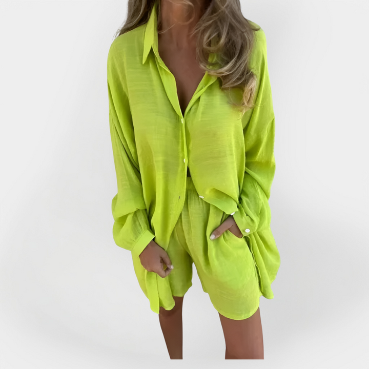 Daily Blouse & Shorts Set