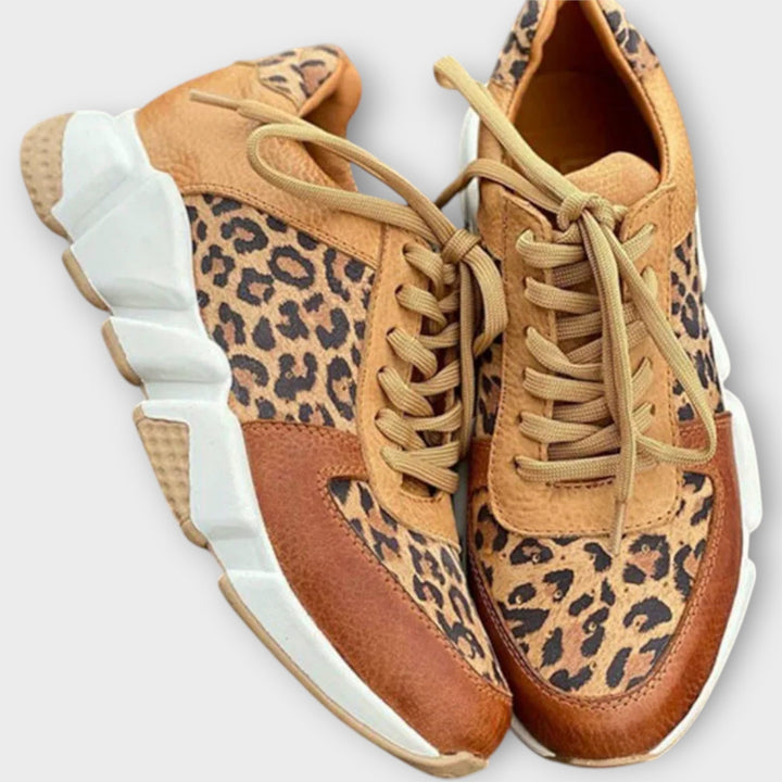 Chunky Sole Sneakers with Chic Pattern Detailing