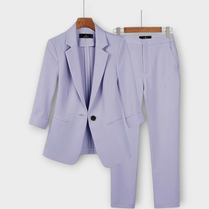 Polished Comfort Tailored Blazer & Trousers Set