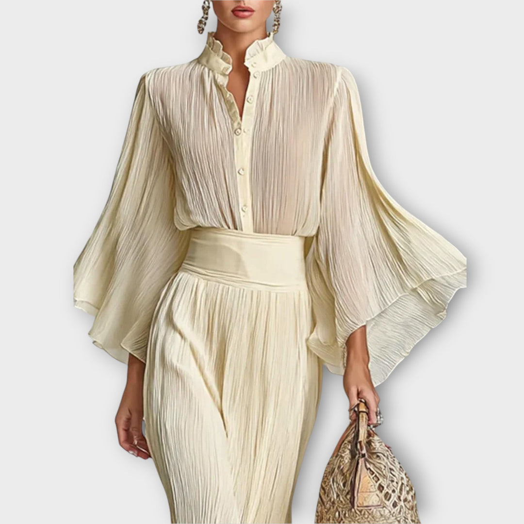 Luxury Pleated Two-Piece Set