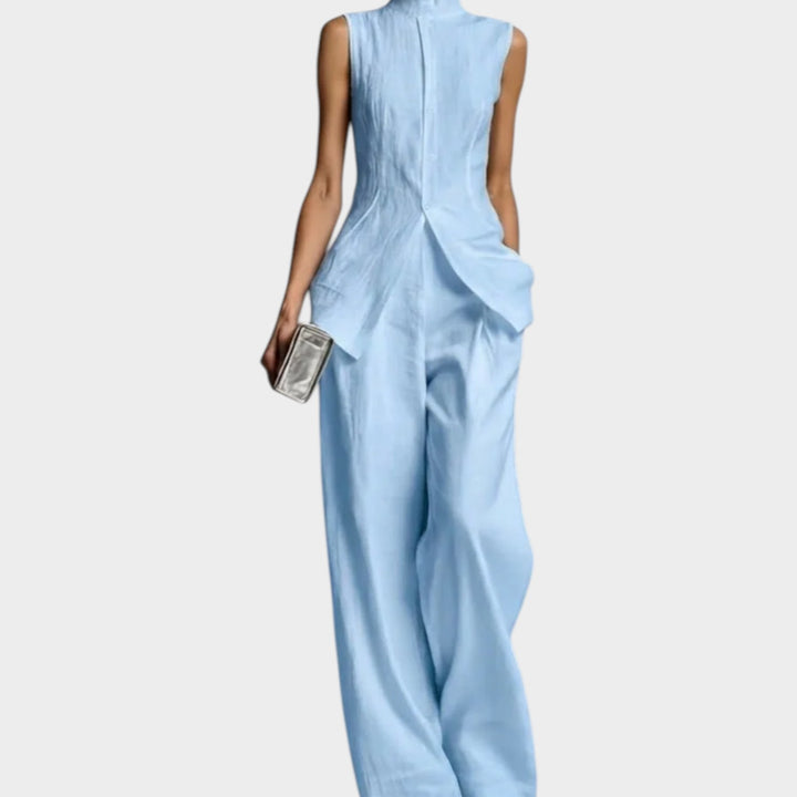 Structured High-Neck Tailored Set