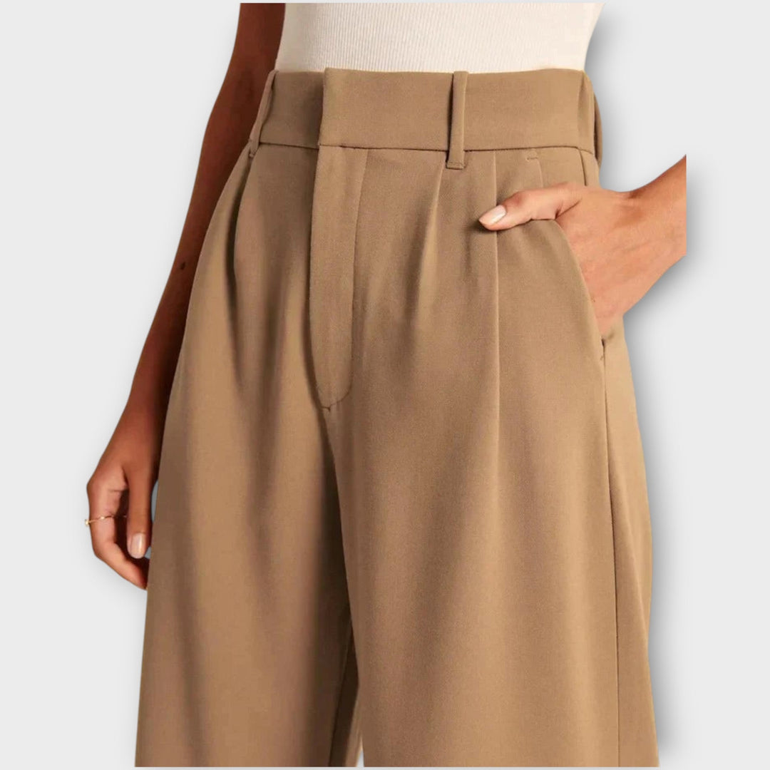 Wide-Leg Tailored Trousers