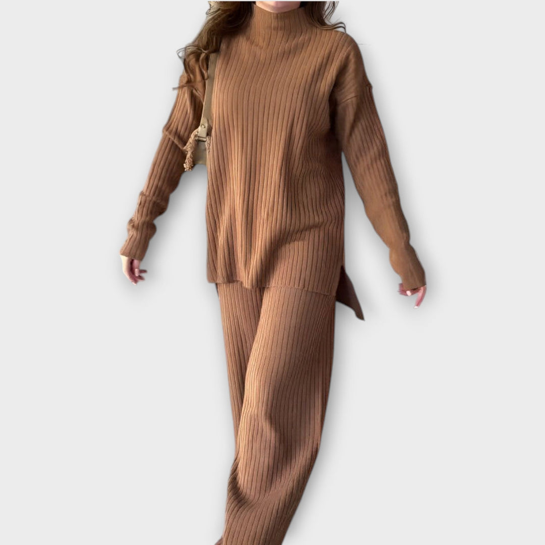 Ribbed Knit Two-Piece Set