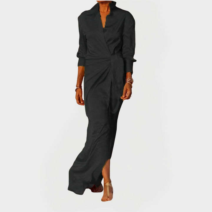 Long Dress for Formal Occasions with Bow