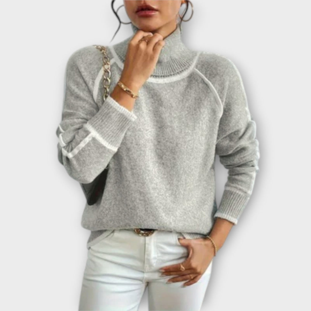 Aurora - Comfortable Sweater with High Neck
