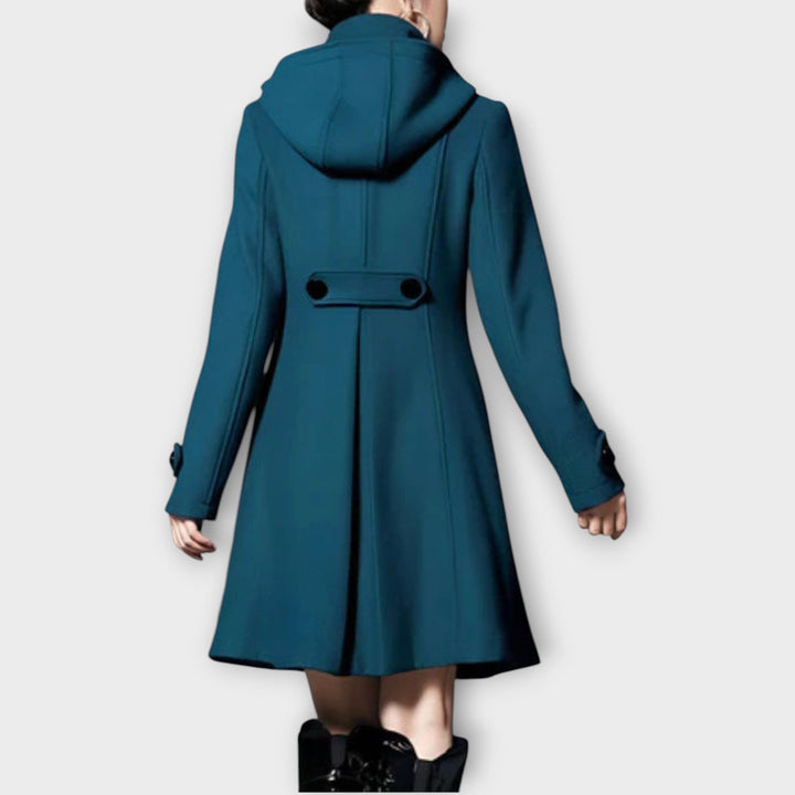 Elegant Double-Breasted Flare Coat