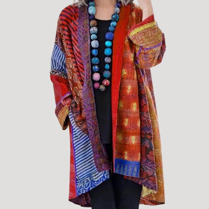 Boho Patchwork Kimono Cardigan