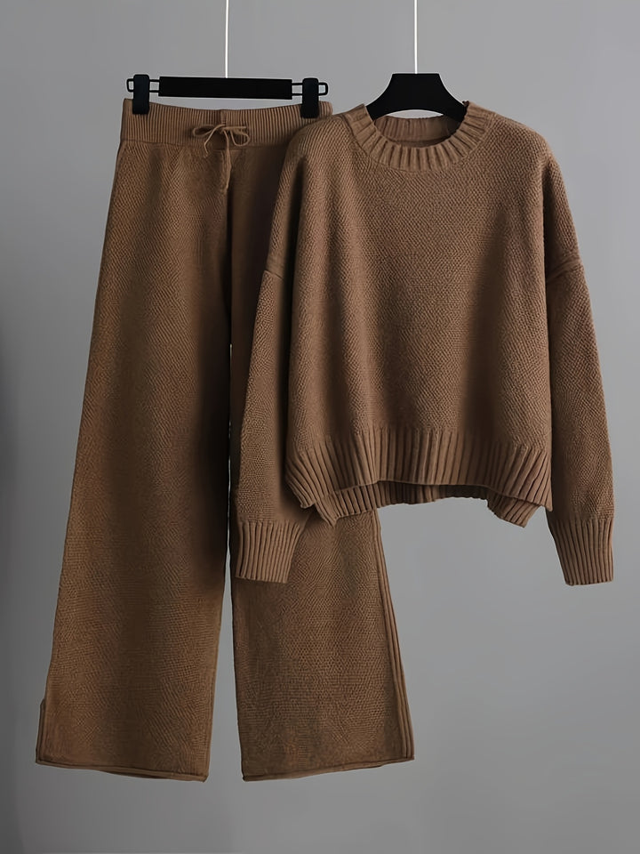 Amelia™ | Timeless Knit Sweater and Wide-Leg Pants