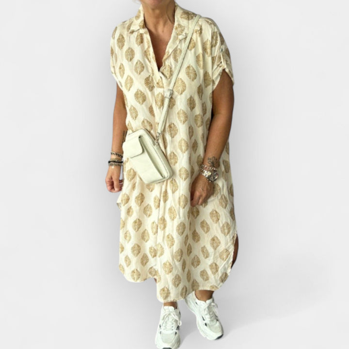 Airy Summer Dress with V-Neck