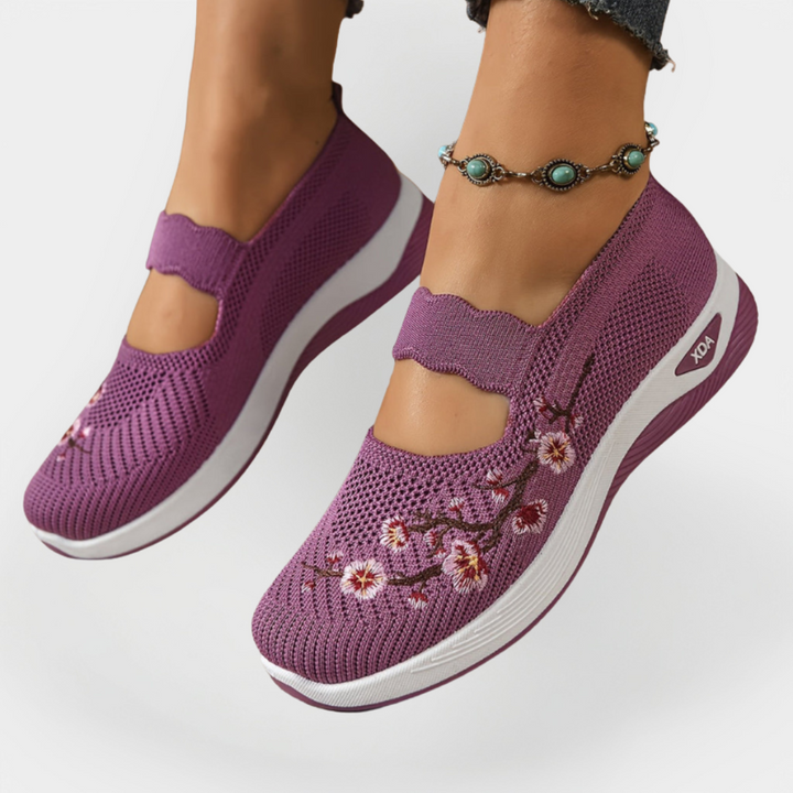 Orthopaedic Shoes with Floral Embroidery
