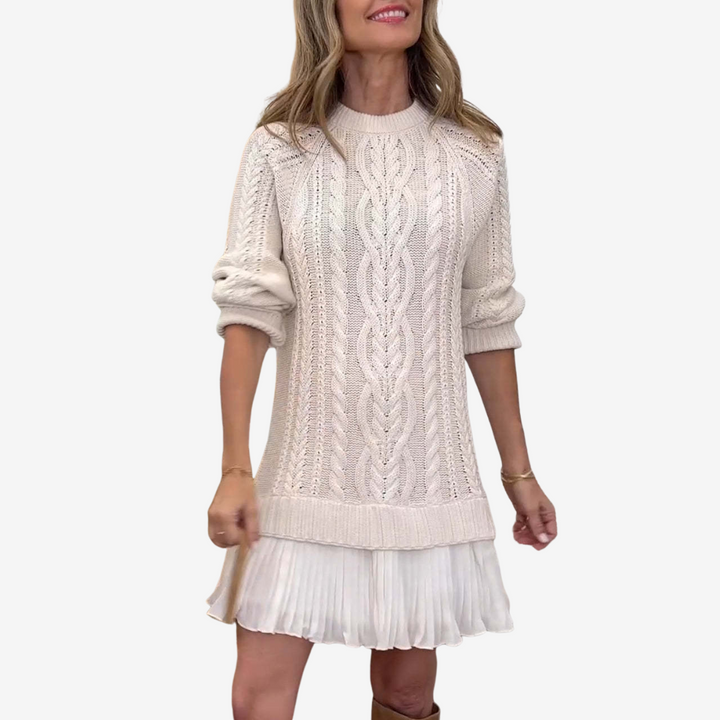Cable-Knit Sweater Dress