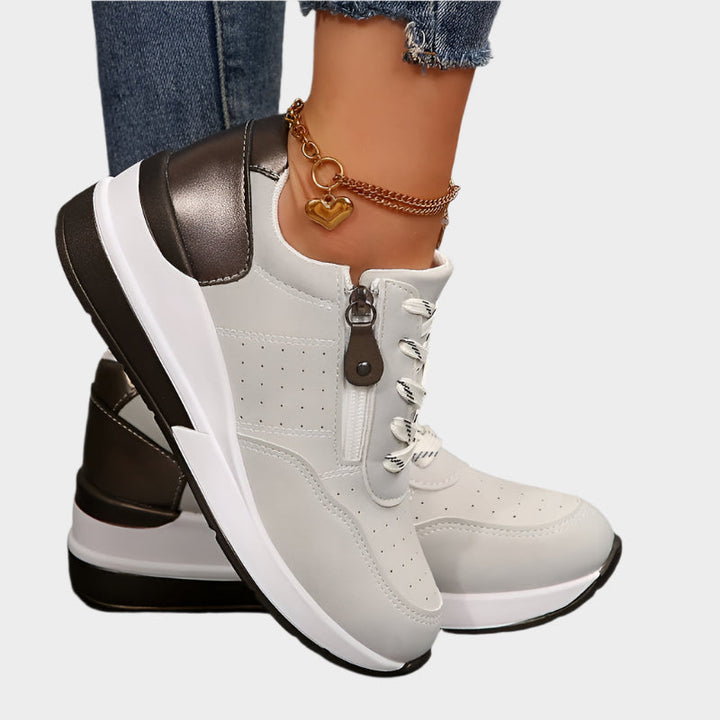 Orthopaedic Shoe with Zipper and Thick Sole