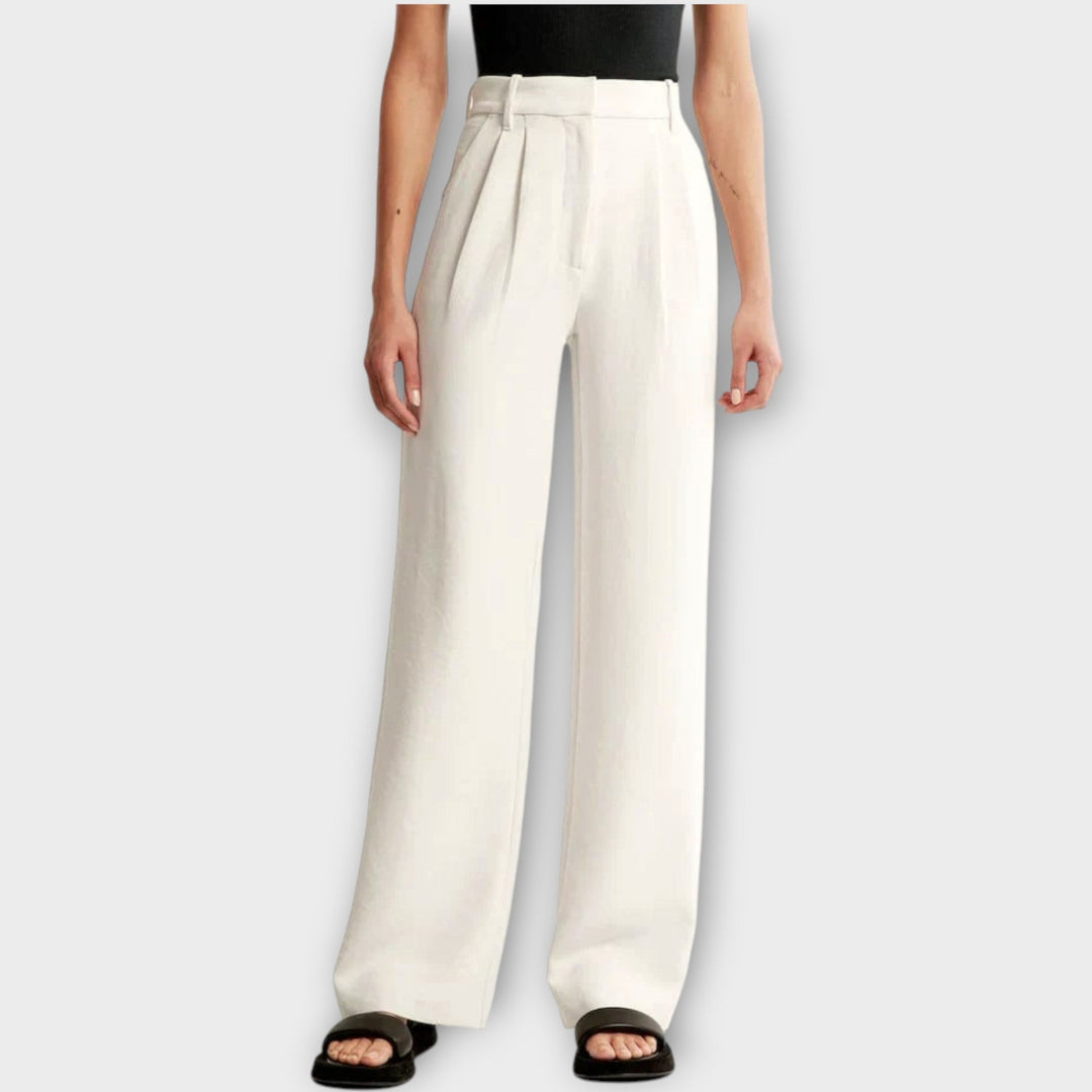 Wide-Leg Tailored Trousers