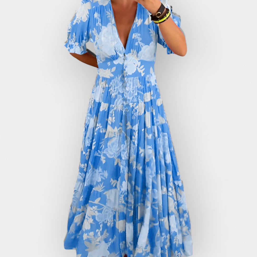 Light Floral Dress with Pockets