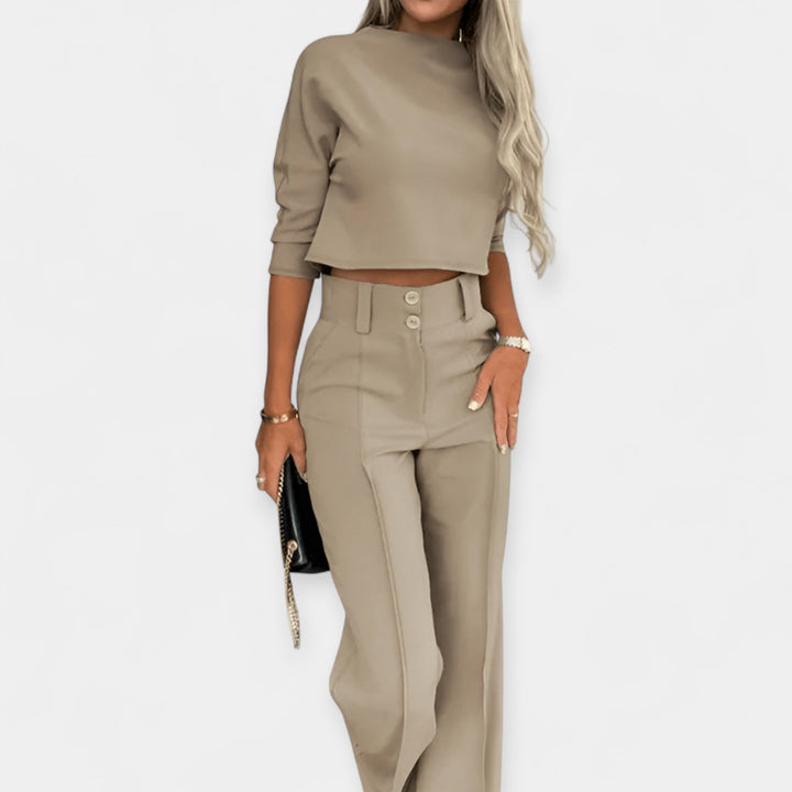 Crop Top and Trousers Set