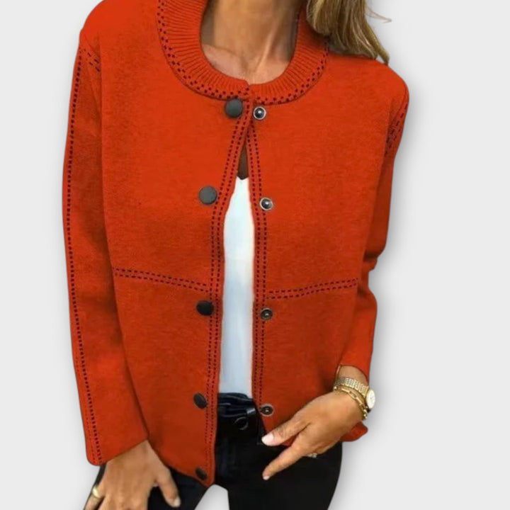 Classic Button-Front Cardigan with Effortless Charm