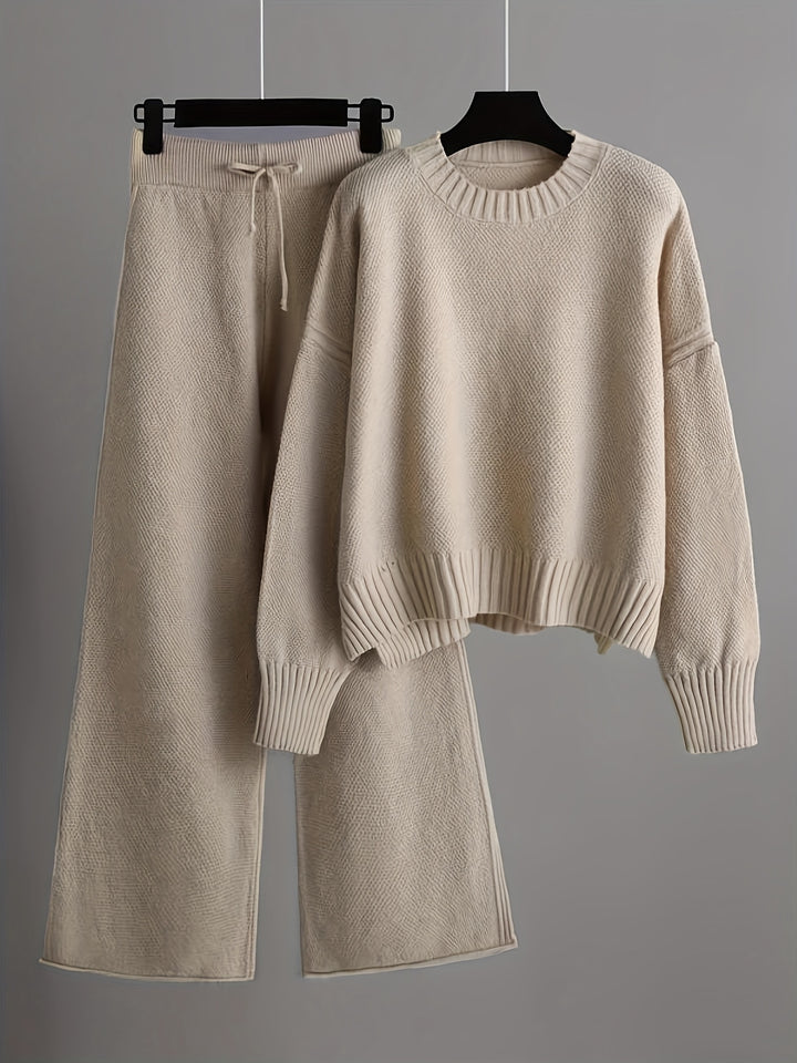 Amelia™ | Timeless Knit Sweater and Wide-Leg Pants