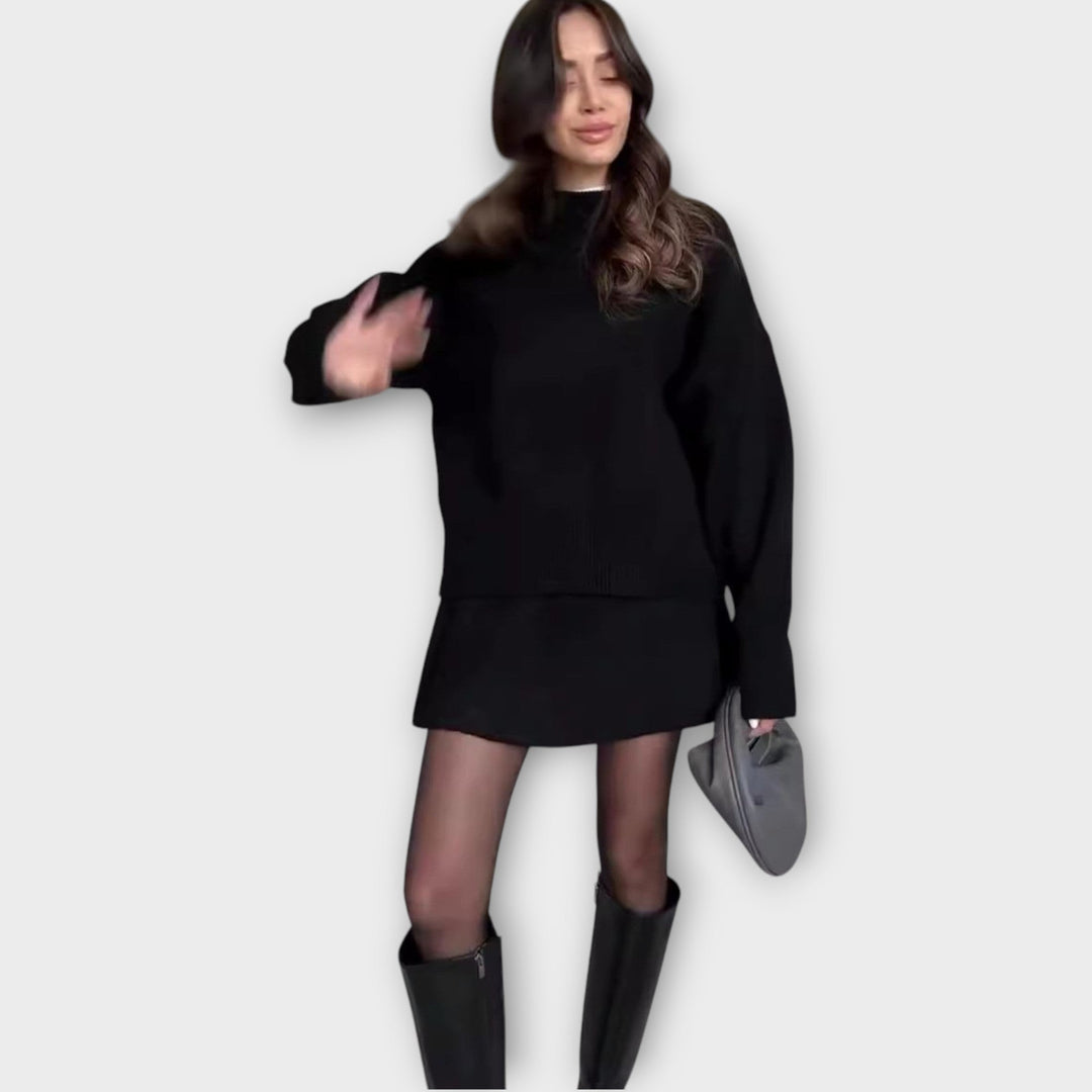 Knitted Skirt Two Piece Set