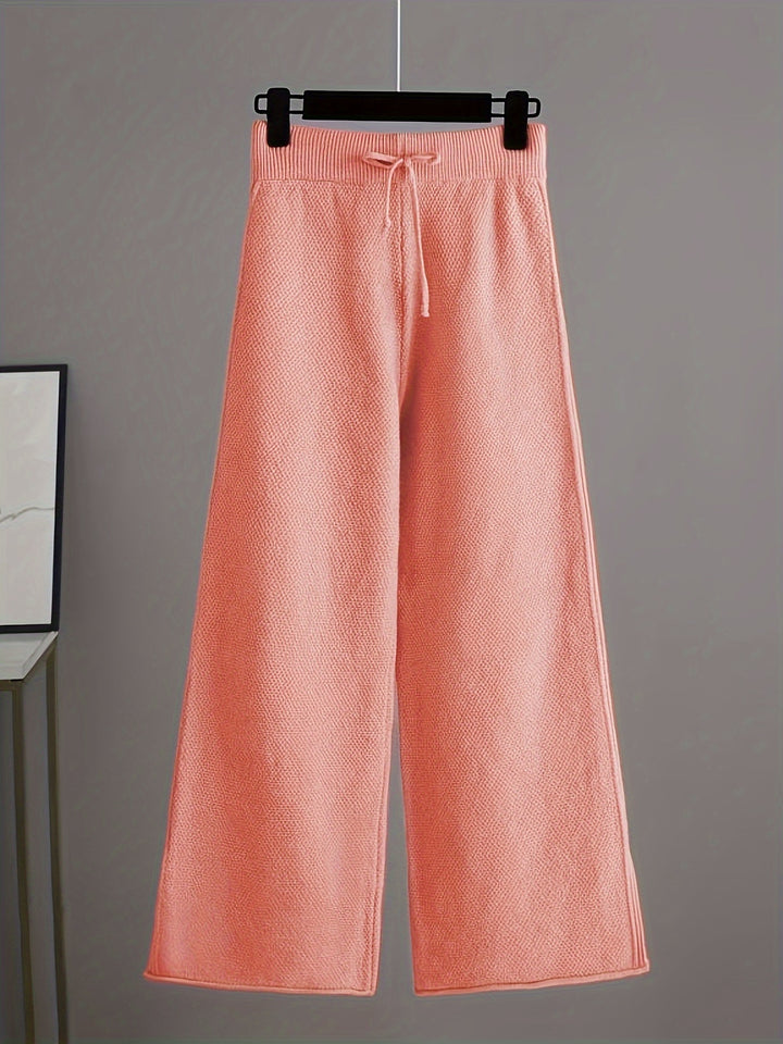 Amelia™ | Timeless Knit Sweater and Wide-Leg Pants