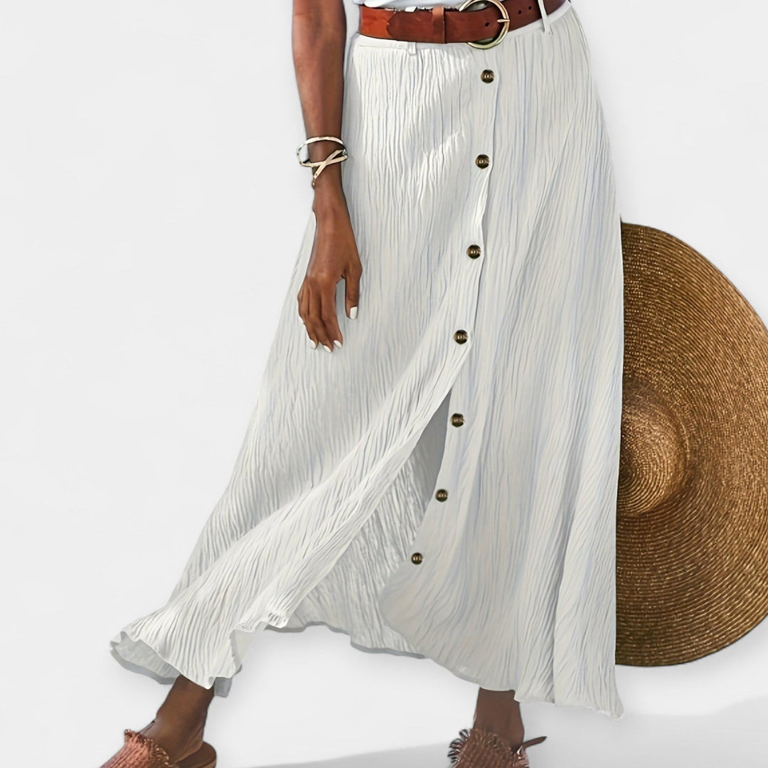 Sheer Midi Skirt with Split