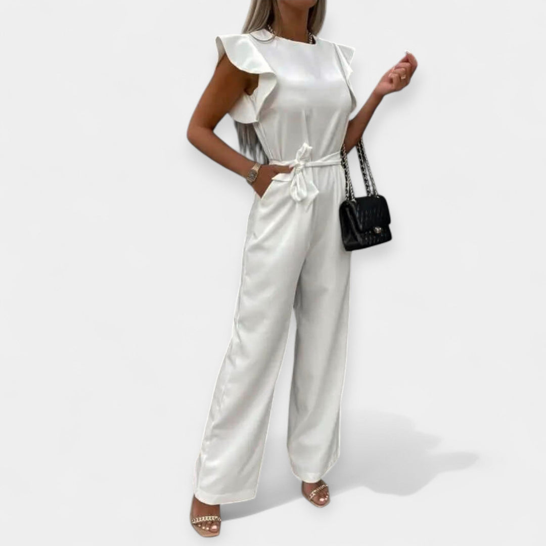 Full-Length Jumpsuit with Butterfly Sleeves