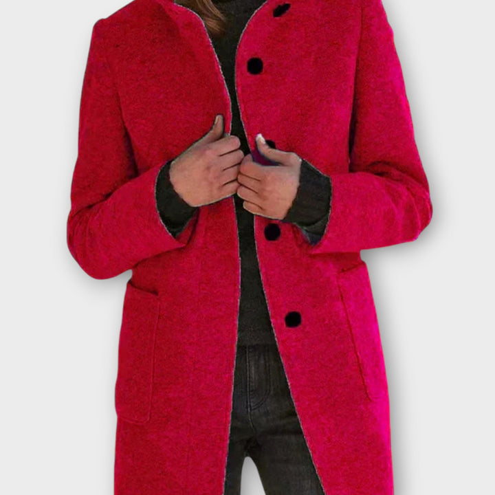 Timeless Button-Front Mid-Length Coat
