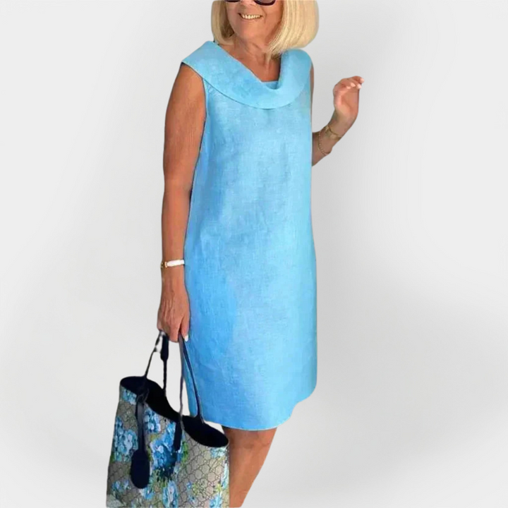 Dress with a Wrap Collar