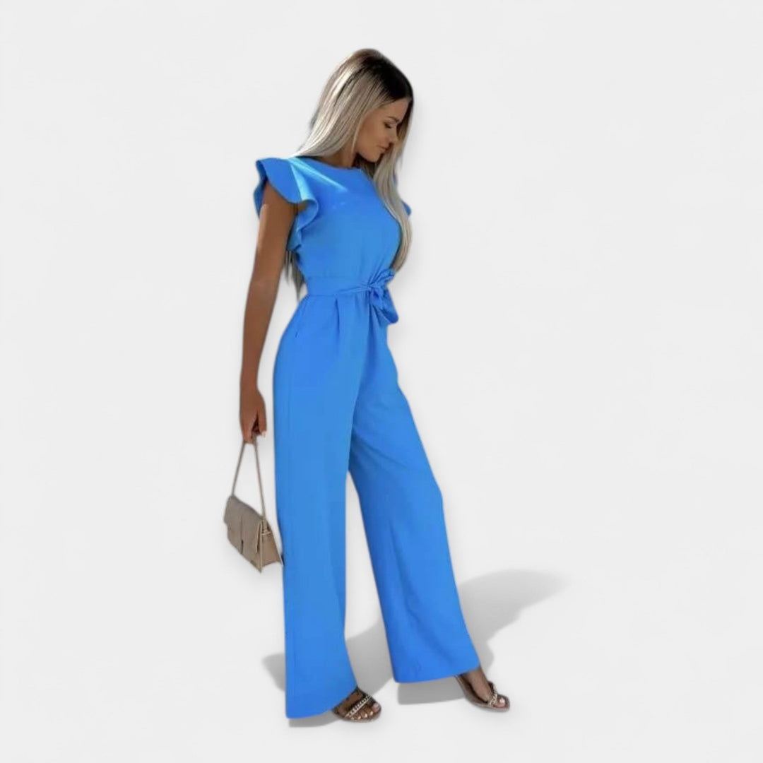 Full-Length Jumpsuit with Butterfly Sleeves