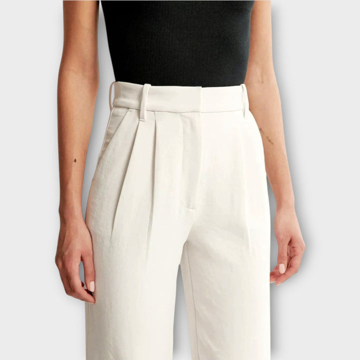 Wide-Leg Tailored Trousers