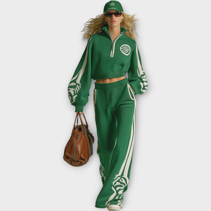 Sport Luxe Knit Tracksuit Set