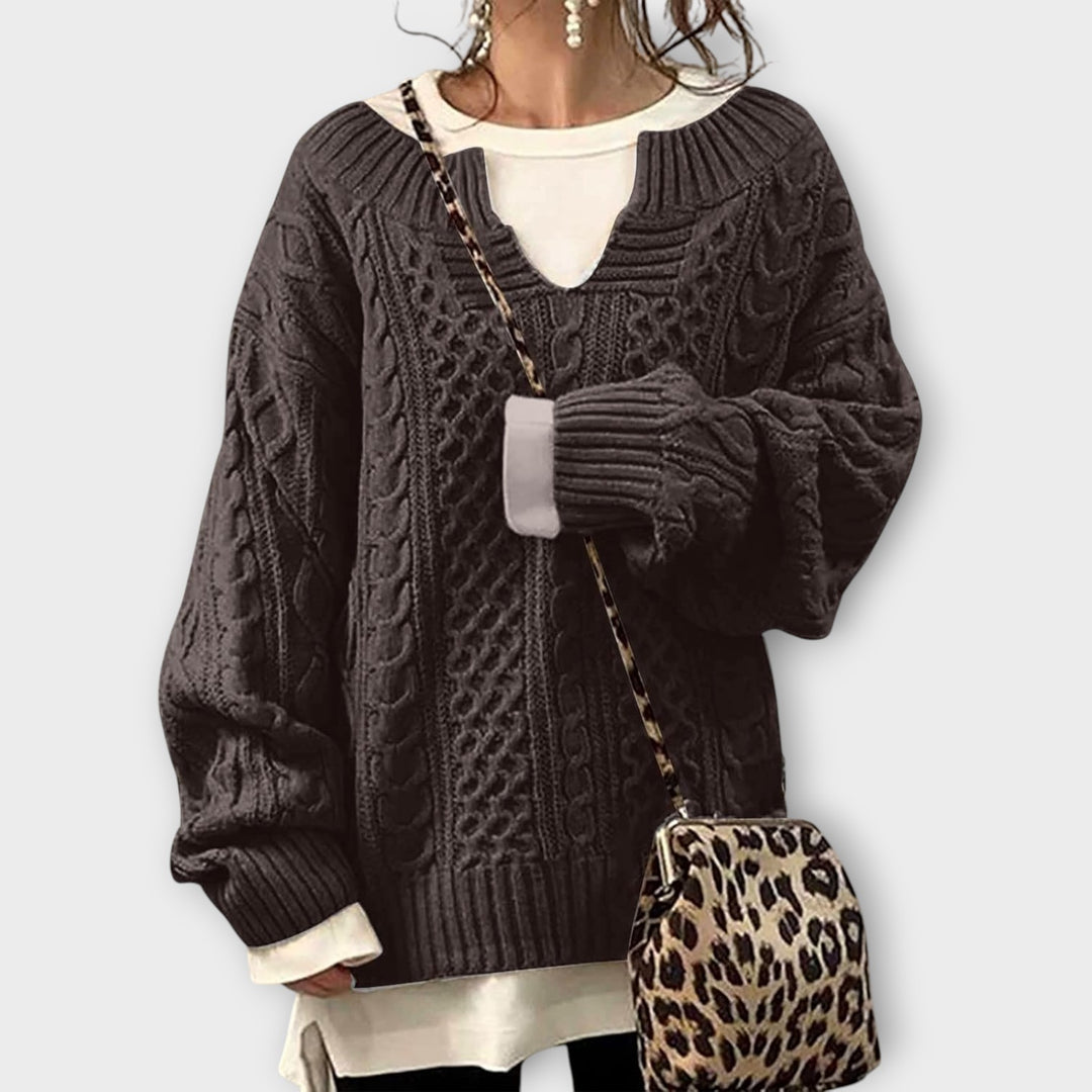 Cozy Oversized Cable-Knit Sweater