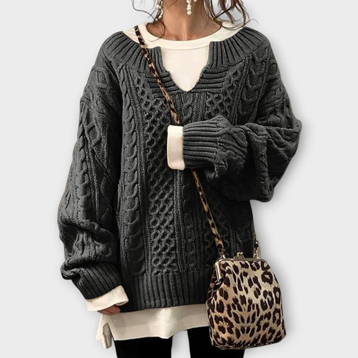 Cozy Oversized Cable-Knit Sweater