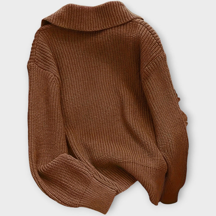 Ribbed Knit Cardigan with Oversized Buttons